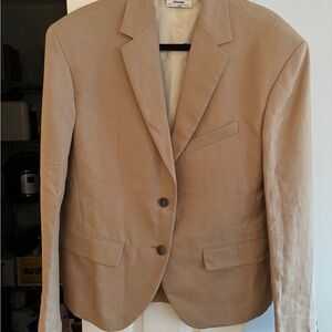 Jil Sander Tan Blazer with Tailored Cut and Lightweight Fabric